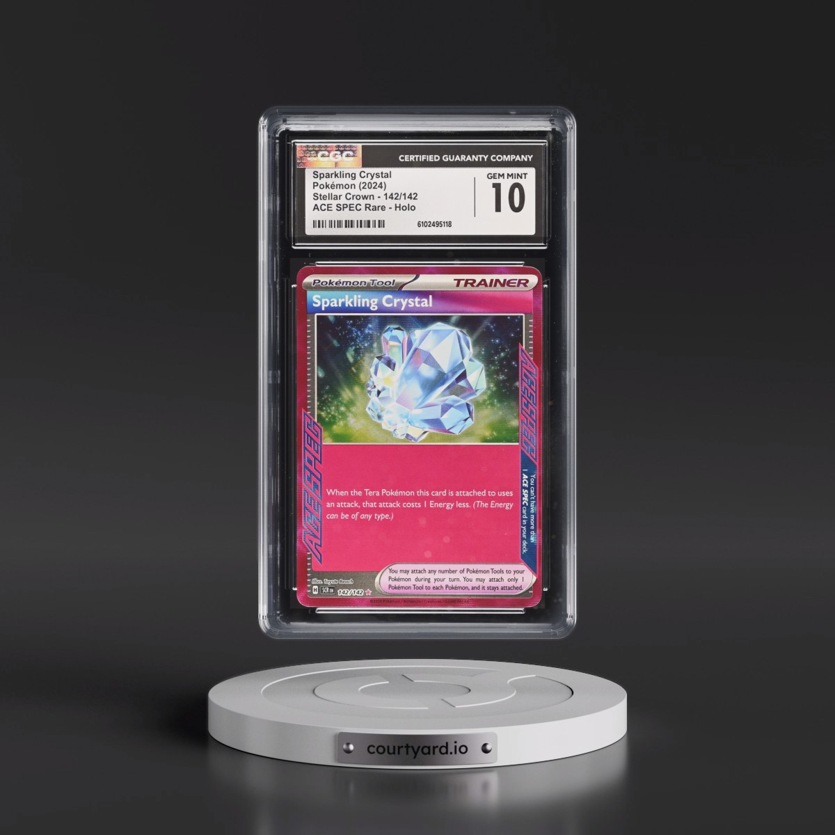 2024 Pokémon Scr EN-Stellar Crown #142 Sparkling Crystal (CGC 10 GEM MINT)