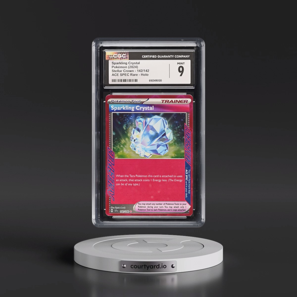 2024 Pokémon Scr EN-Stellar Crown #142 Sparkling Crystal (CGC 9 MINT)