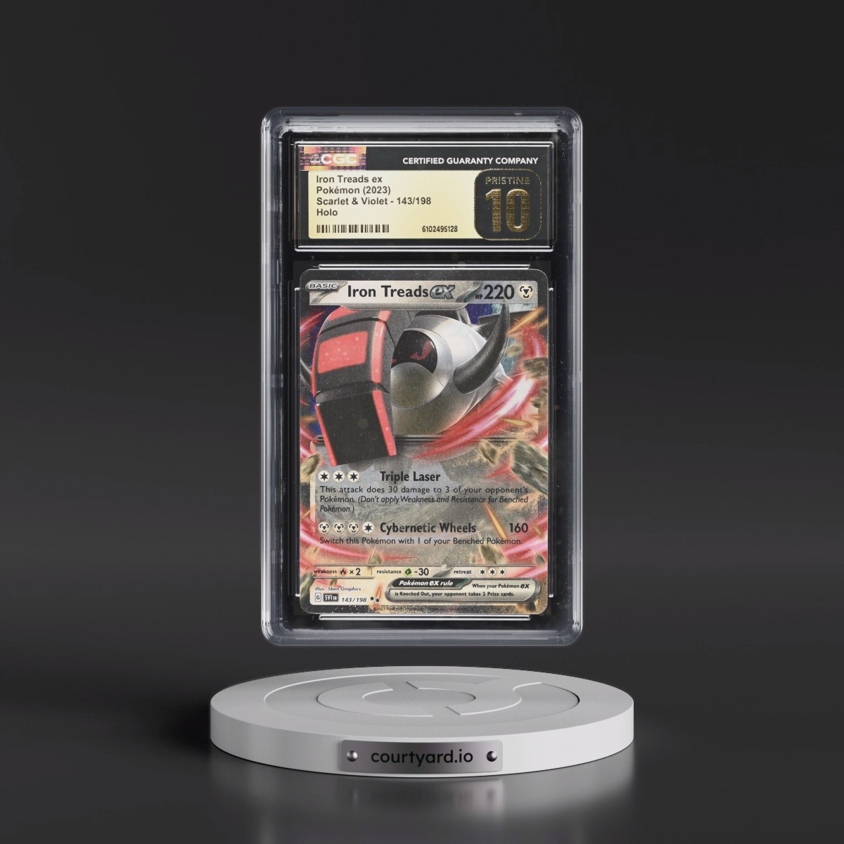 2023 Scarlet & Violet #143/198 Iron Treads ex - Holo (CGC 10 PRISTINE)