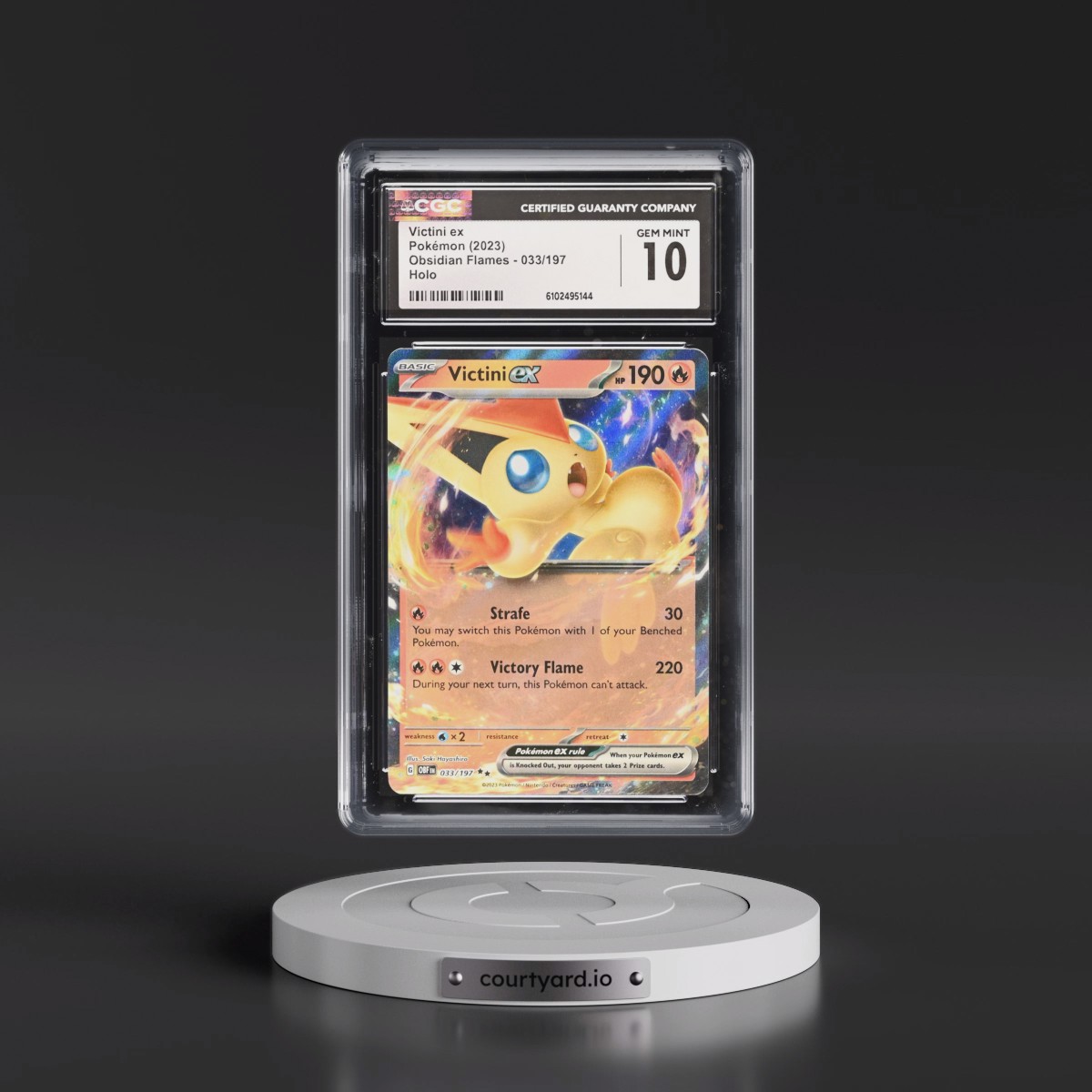 2023 Obsidian Flames - OBF EN #033/197 Victini ex - Holo (CGC 10 GEM MINT)
