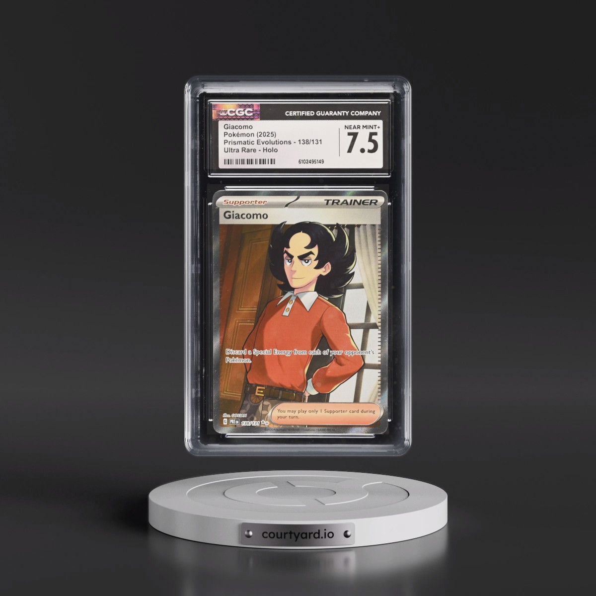 2025 Prismatic Evolutions - PRE EN #138/131 Giacomo - Ultra Rare Holo (CGC 7.5 NM+)