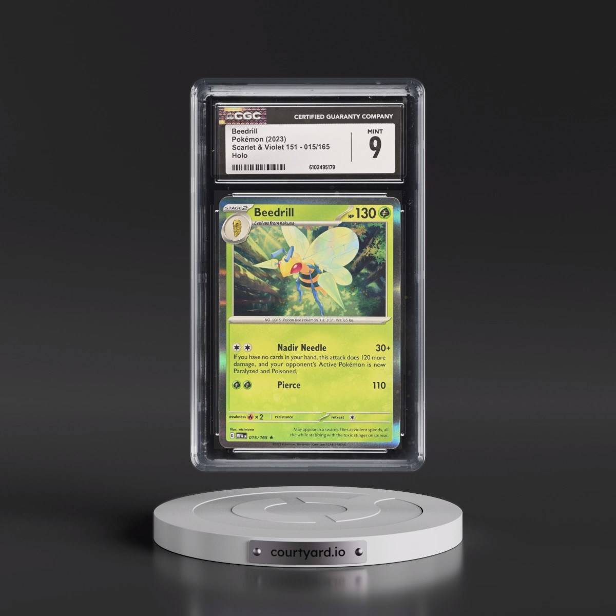 2023 Scarlet & Violet 151 - MEW EN #015/165 Beedrill - Holo (CGC 9 MINT)