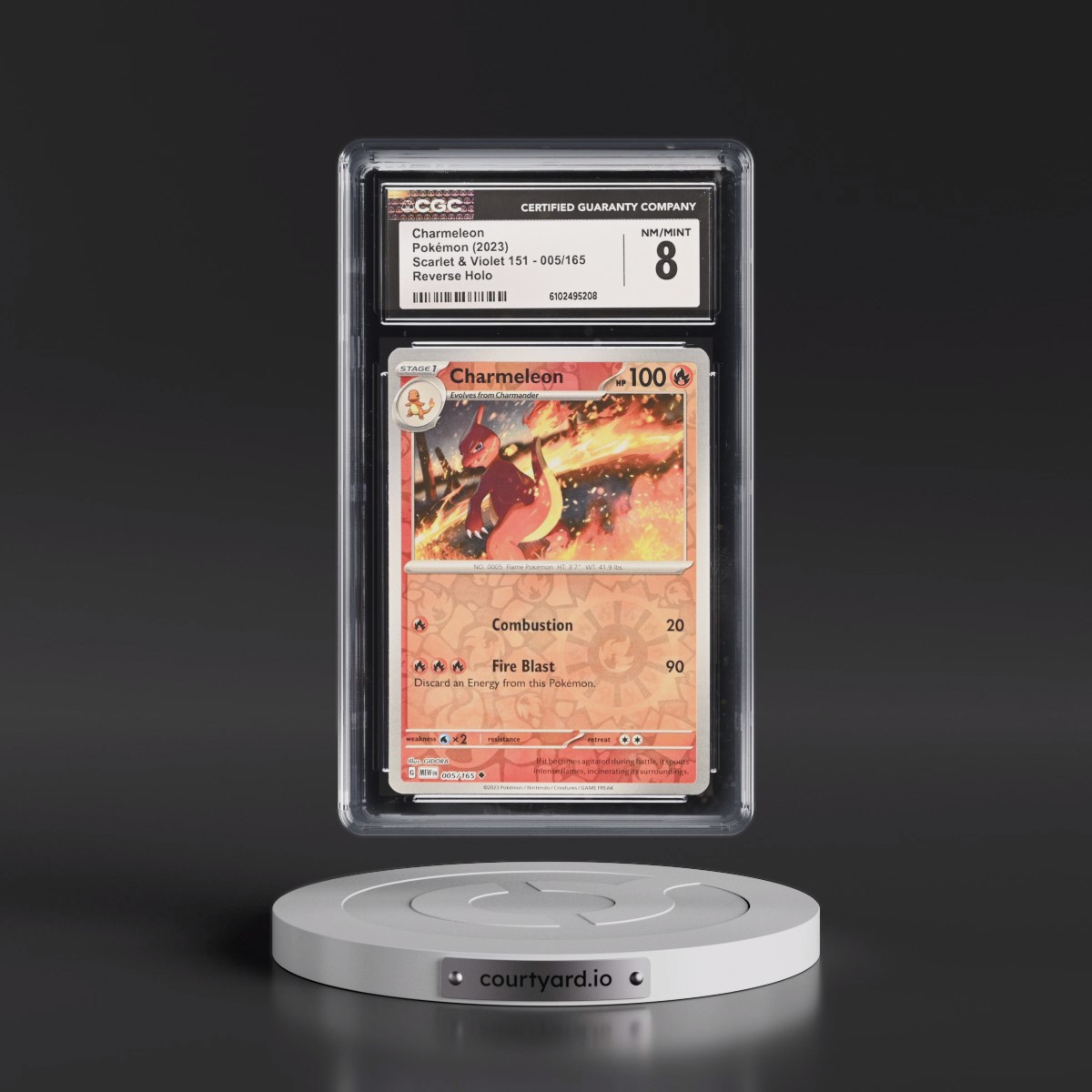 2023 Scarlet & Violet 151 - MEW EN #005/165 Charmeleon - Reverse Holo (CGC 8 NM-MT)