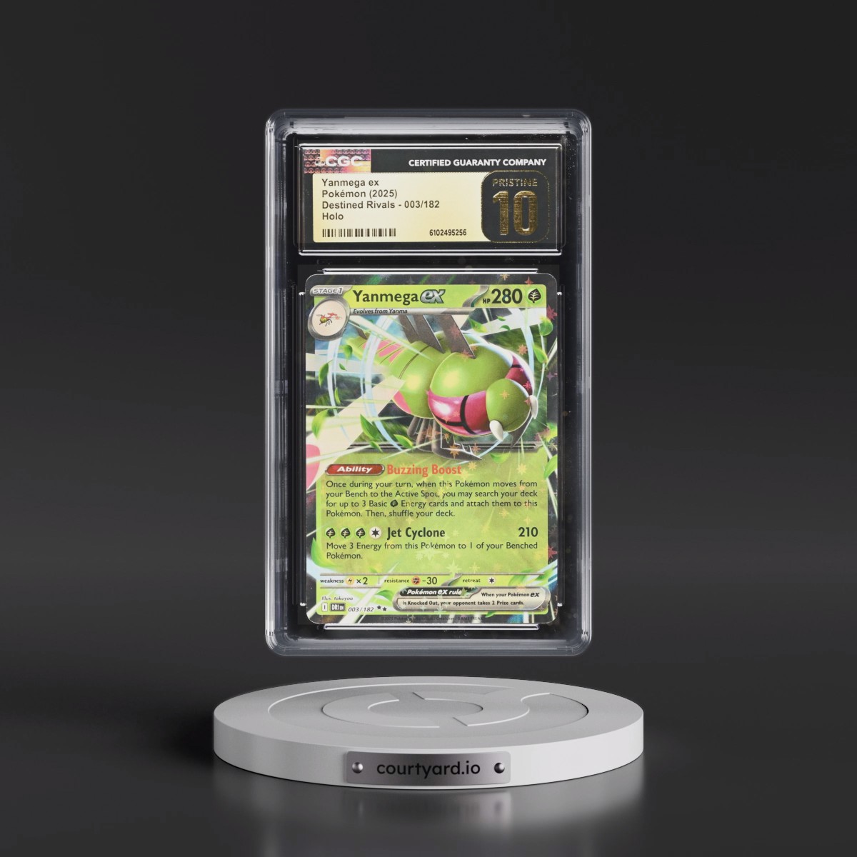 2025 Destined Rivals - DRI EN #003/182 Yanmega ex - Holo (CGC 10 PRISTINE)