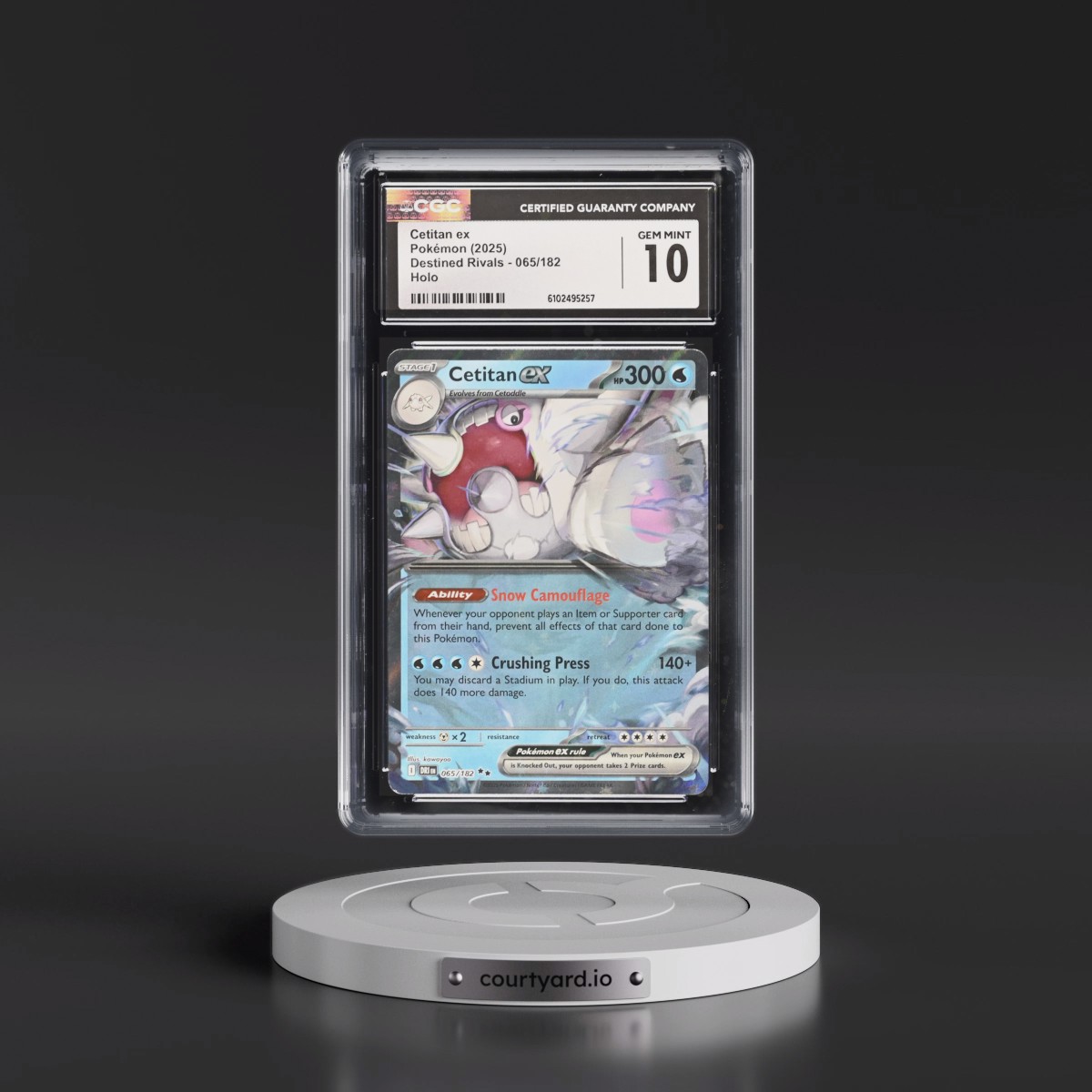 2025 Destined Rivals - DRI EN #065/182 Cetitan ex - Holo (CGC 10 GEM MINT)