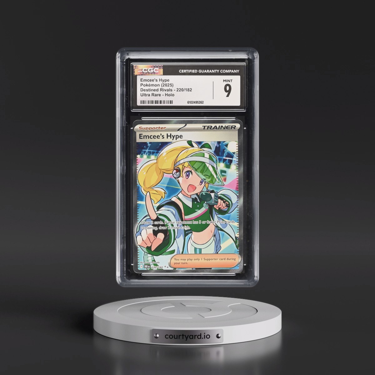 2025 Pokémon Dri EN-Destined Rivals #220 Emcee's Hype - Ultra Rare (CGC 9 MINT)