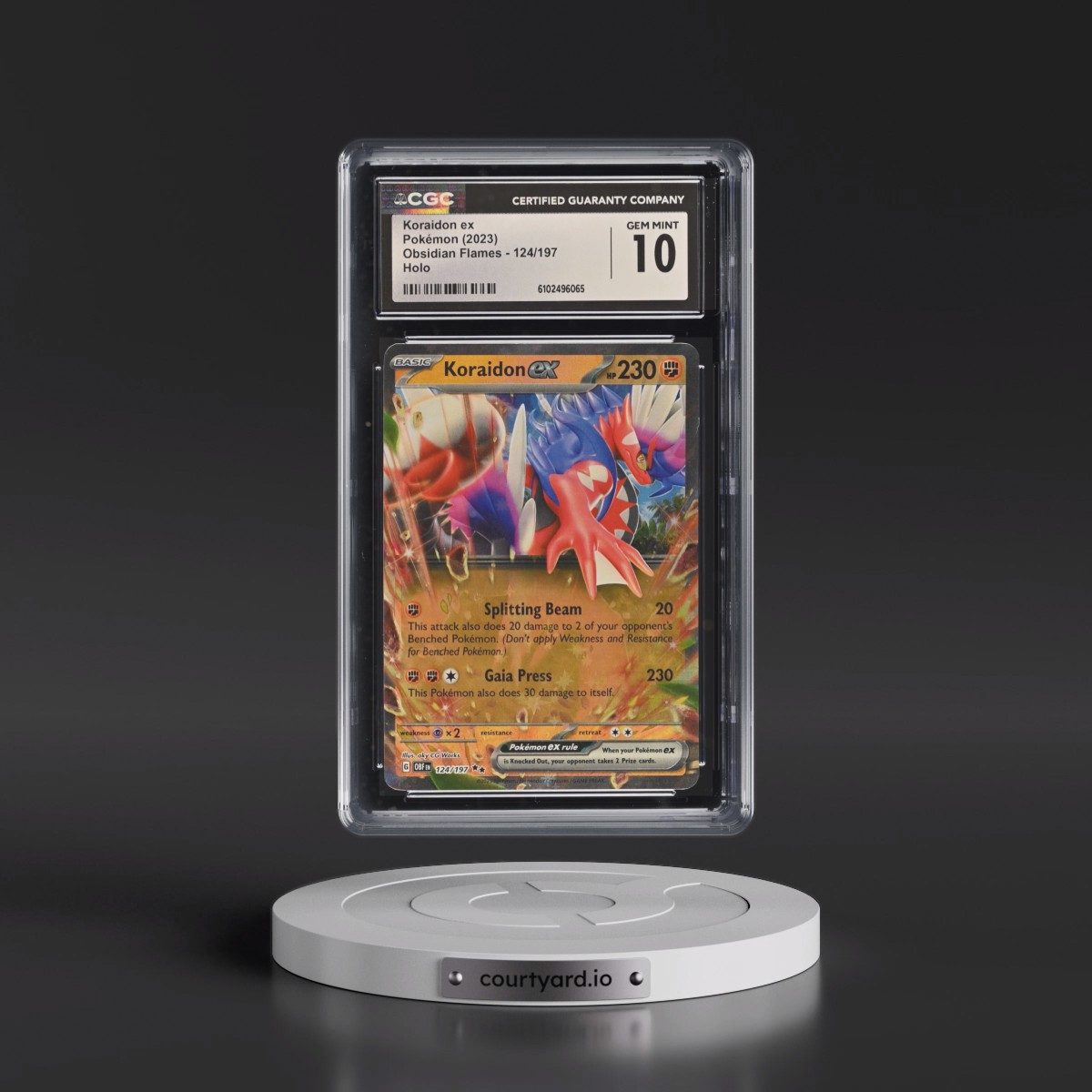 2023 Obsidian Flames - OBF EN #124/197 Koraidon ex - Holo (CGC 10 GEM MINT)