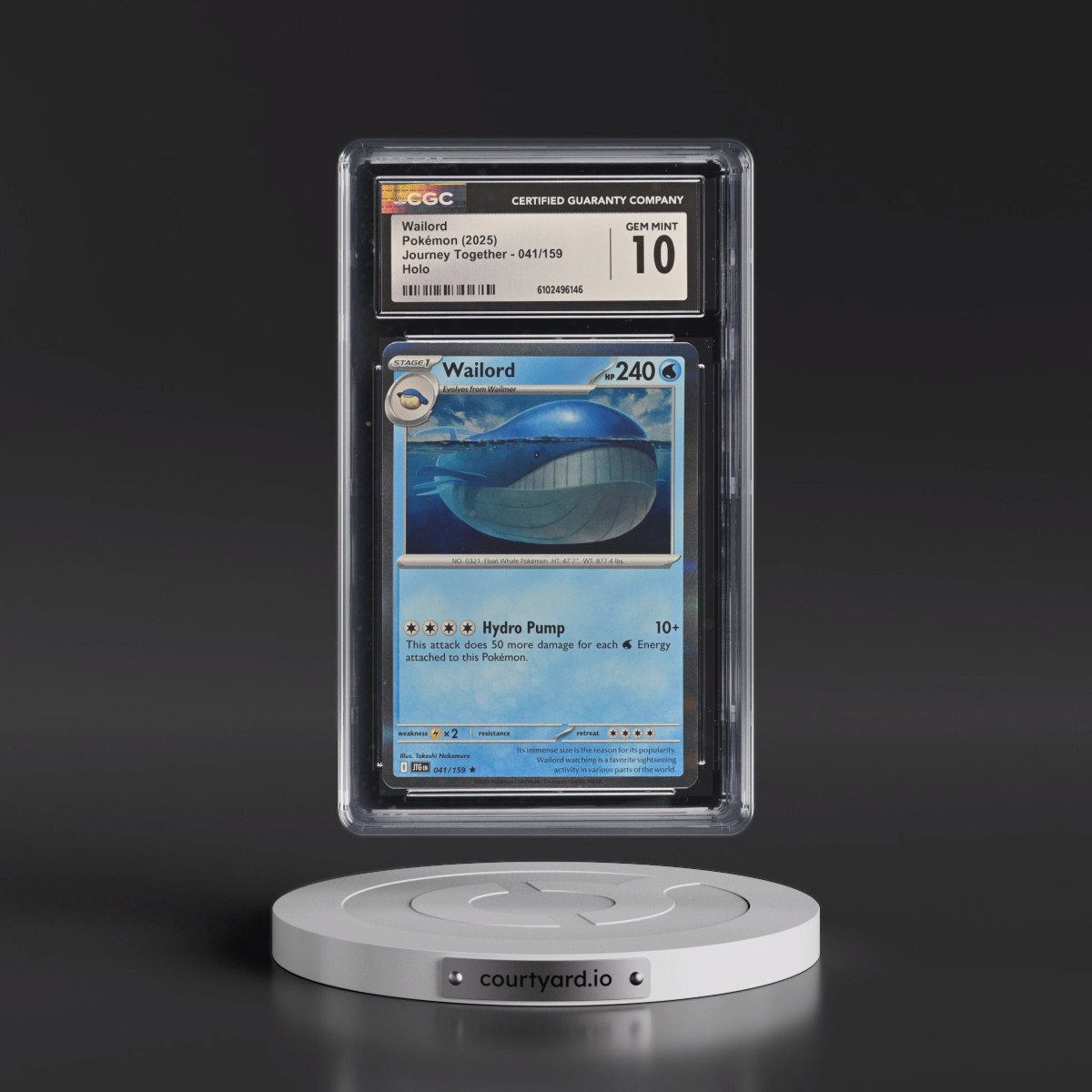2025 Journey Together - JTG EN #041/159 Wailord - Holo (CGC 10 GEM MINT)