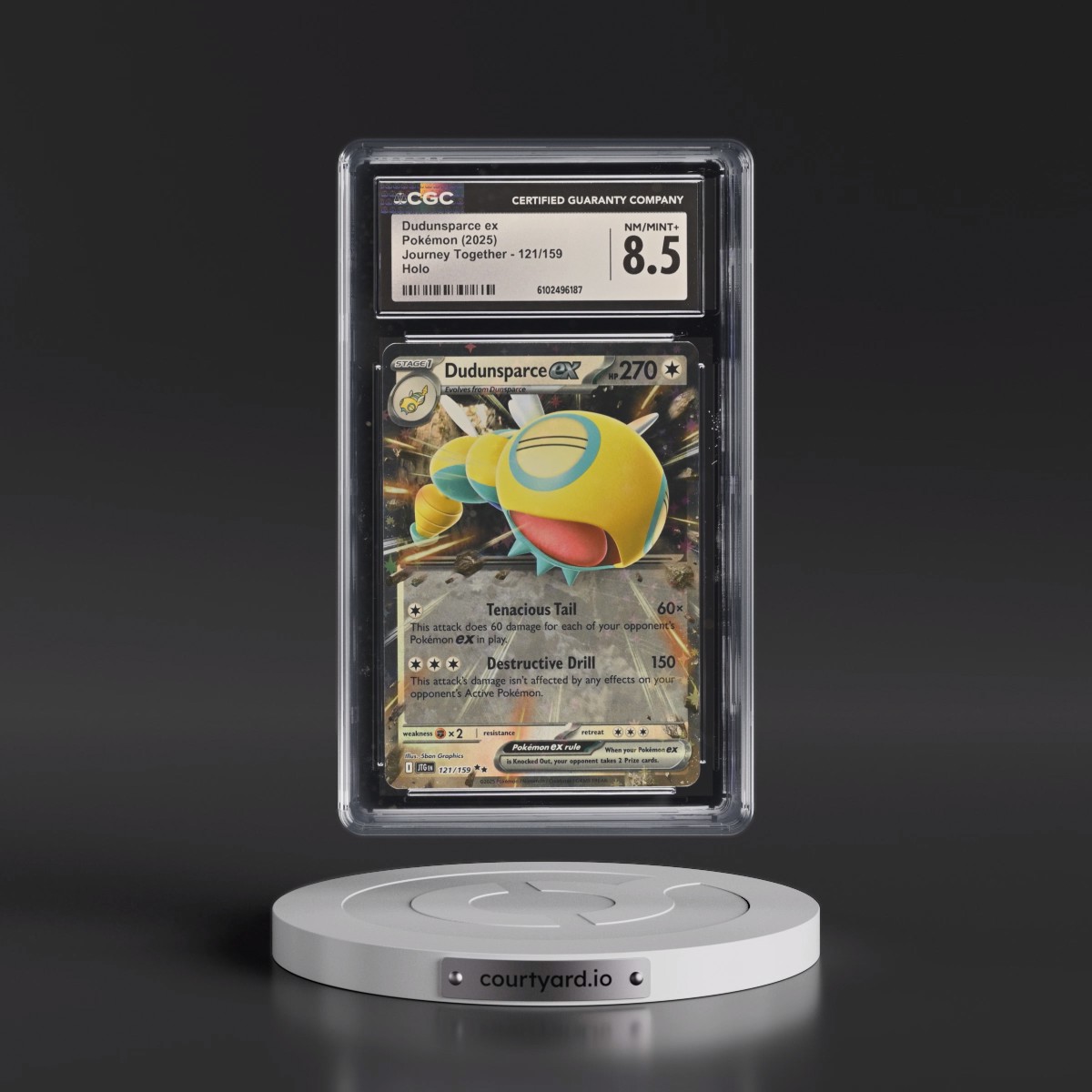 2025 Journey Together - JTG EN #121/159 Dudunsparce ex - Holo (CGC 8.5 NM-MT+)