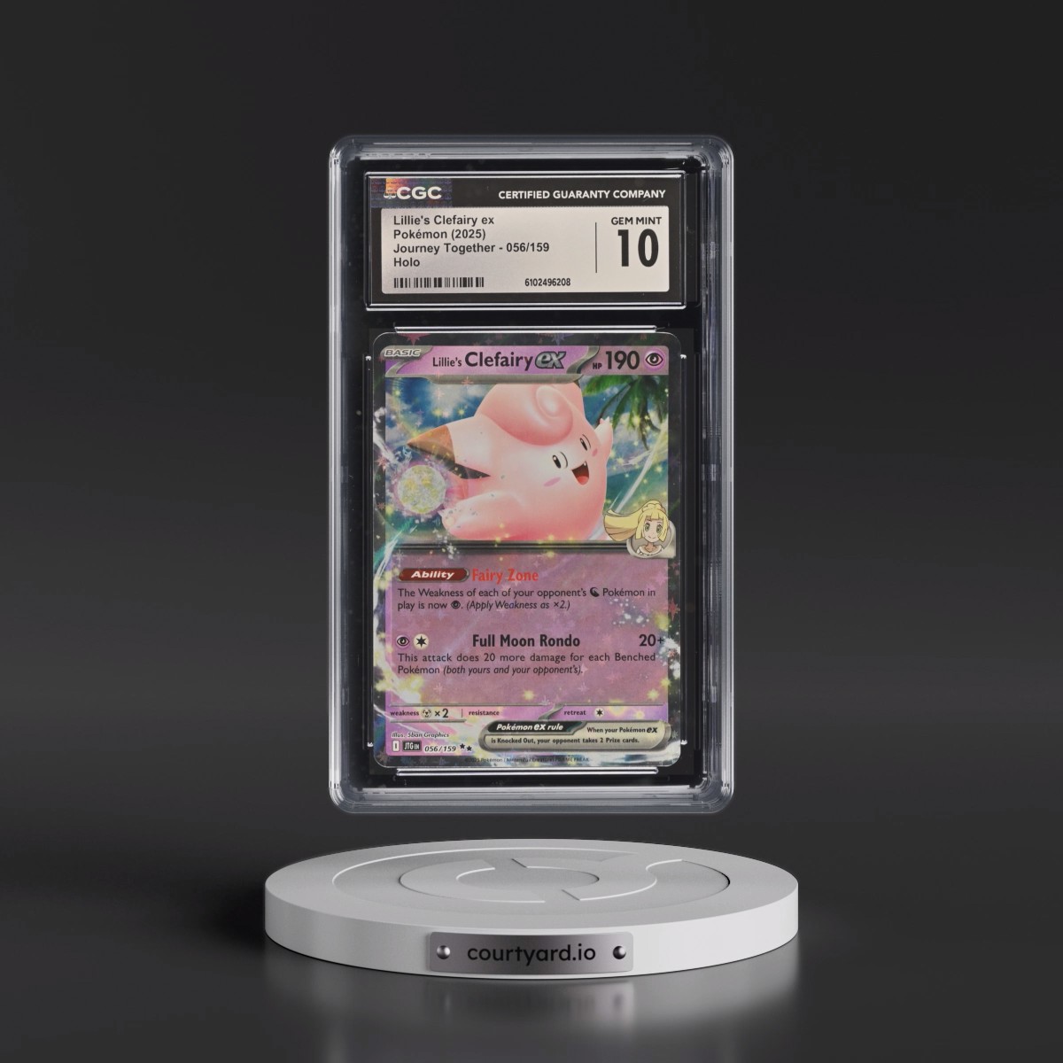 2025 Pokémon Jtg EN-Journey Together #056 Lillie's Clefairy EX - Holo (CGC 10 GEM MINT)