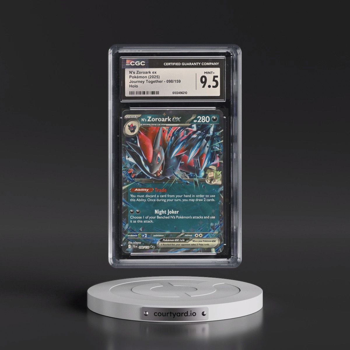 2025 Pokémon Jtg EN-Journey Together #098 N's Zoroark EX - Holo (CGC 9.5 MINT+)