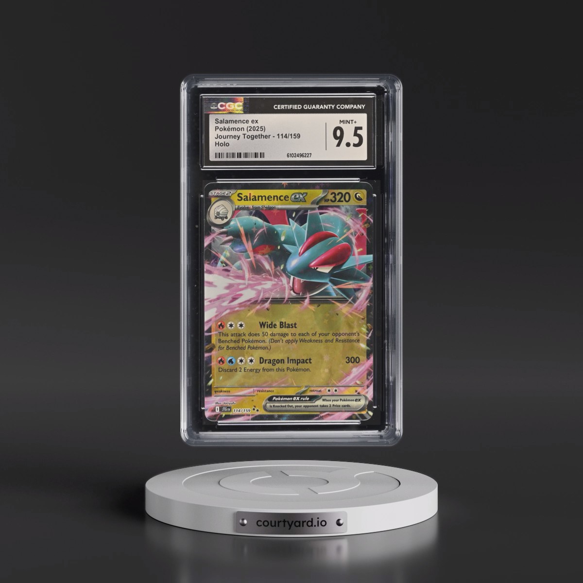 2025 Pokémon Jtg EN-Journey Together #114 Salamence EX - Holo (CGC 9.5 MINT+)