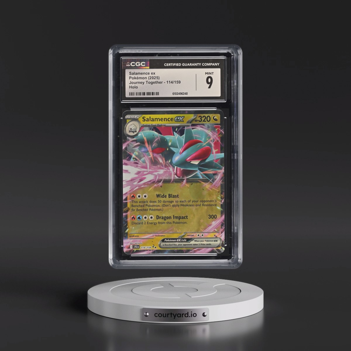 2025 Pokémon Jtg EN-Journey Together #114 Salamence EX - Holo (CGC 9 MINT)