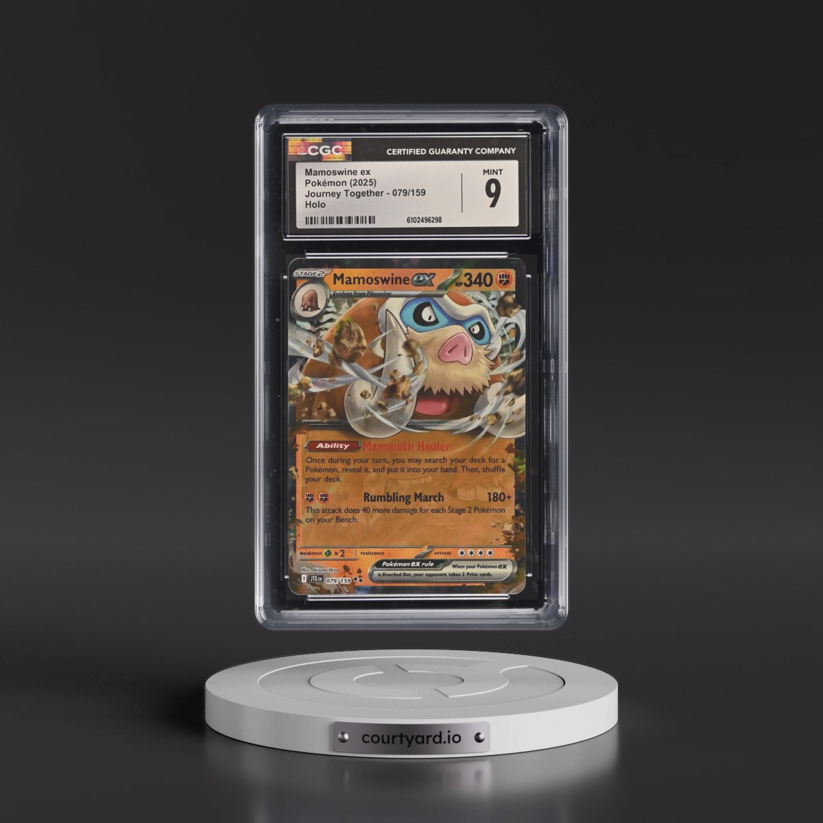2025 Journey Together - JTG EN #079/159 Mamoswine ex - Holo (CGC 9 MINT)