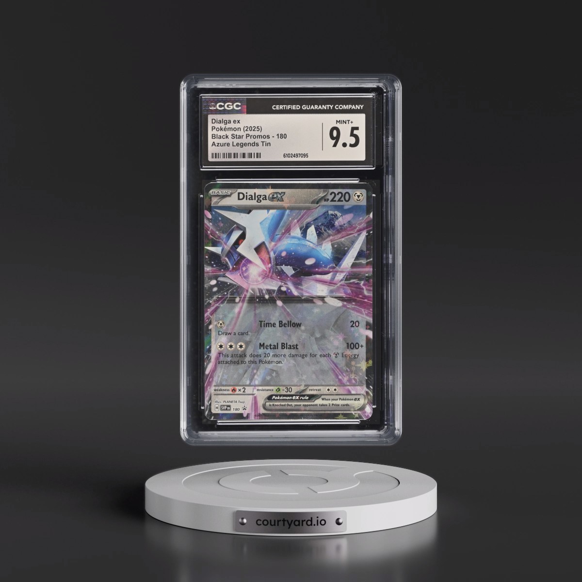2023 Black Star Promos - Scarlet & Violet SVP EN #180 Dialga ex - Azure Legends Tin (Holo) (CGC 9.5 MINT+)