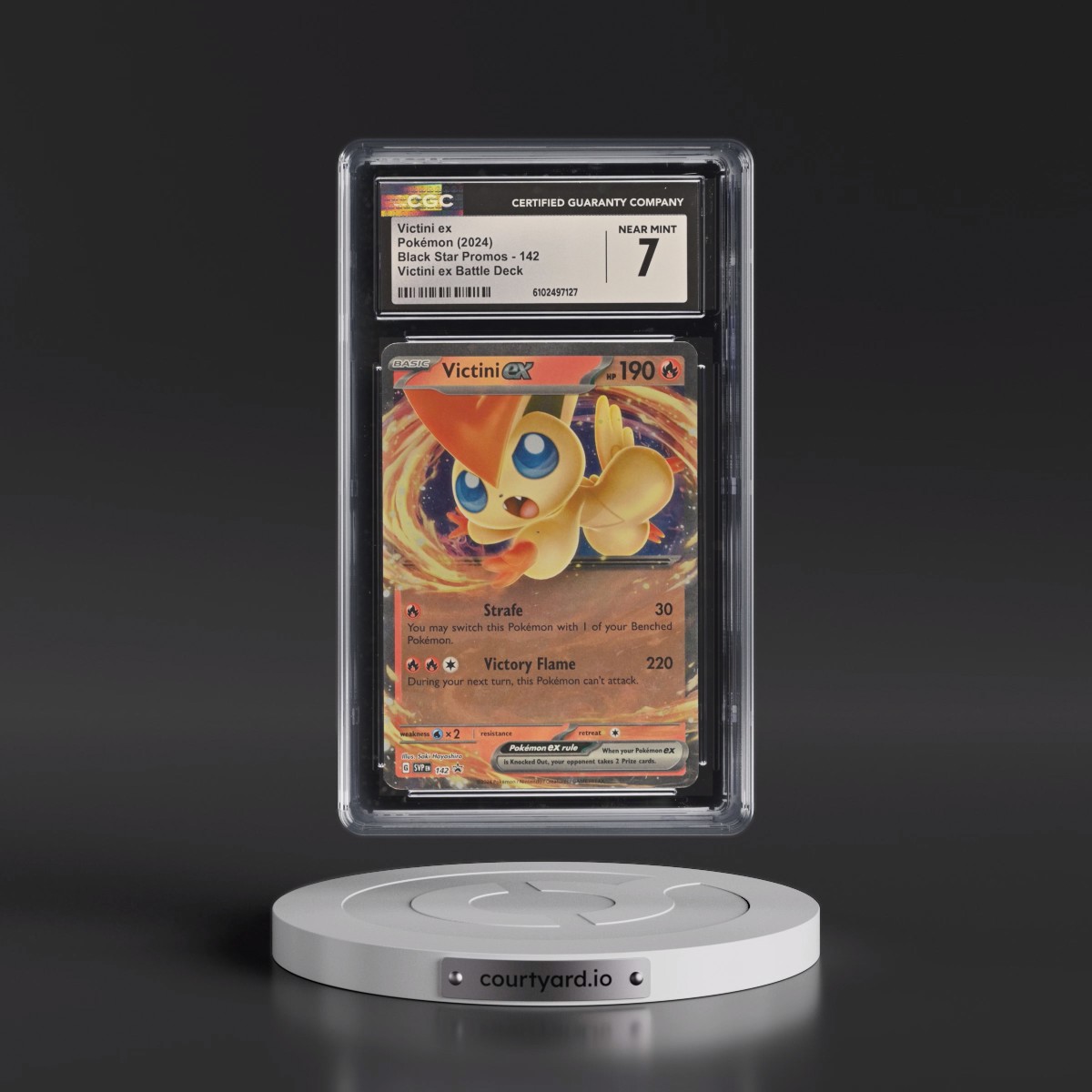 2023 Black Star Promos - Scarlet & Violet SVP EN Victini ex - Victini ex Battle Deck #142 CGC 7