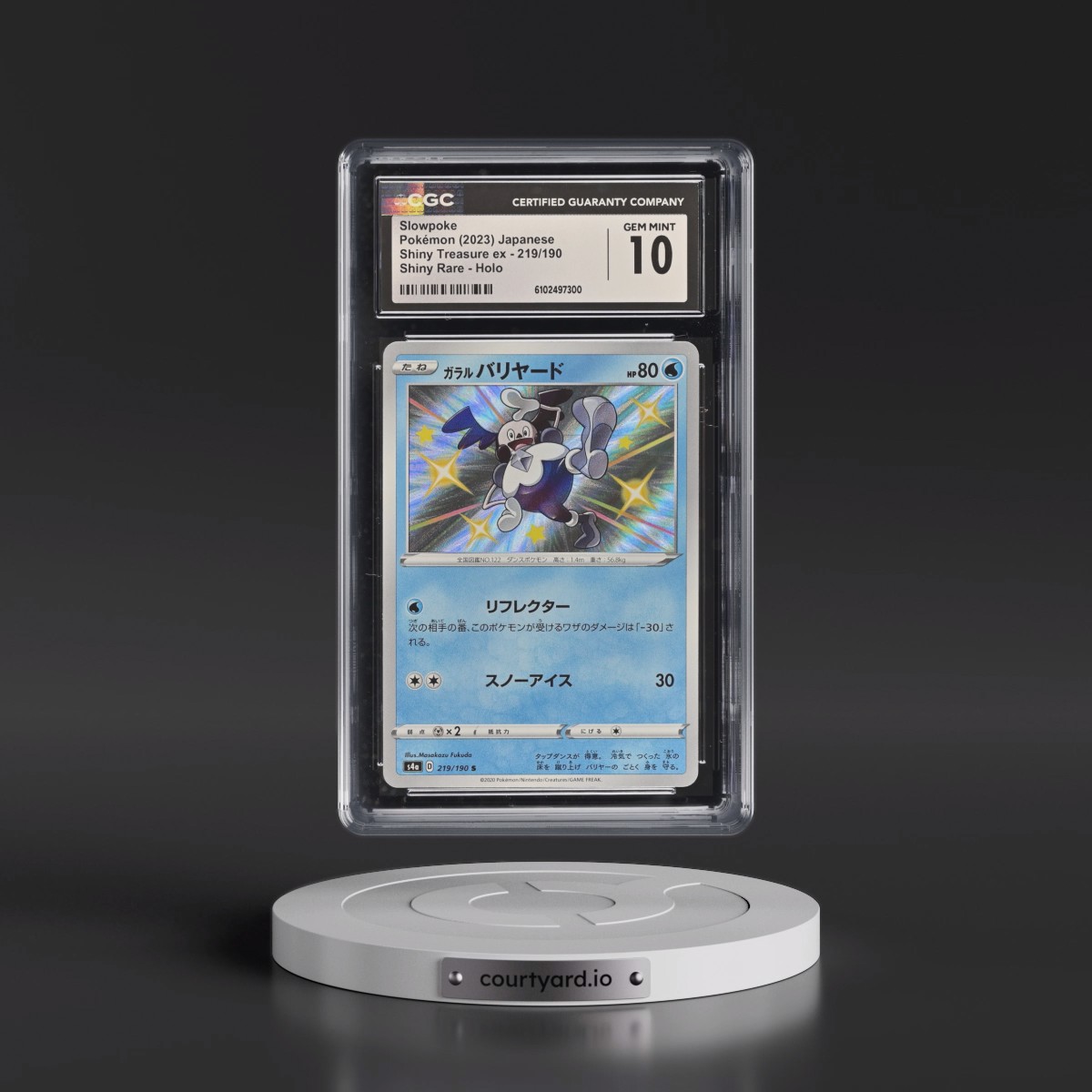 2023 Shiny Treasure ex #219/190 Slowpoke - Shiny Rare Holo (CGC 10 GEM MINT)