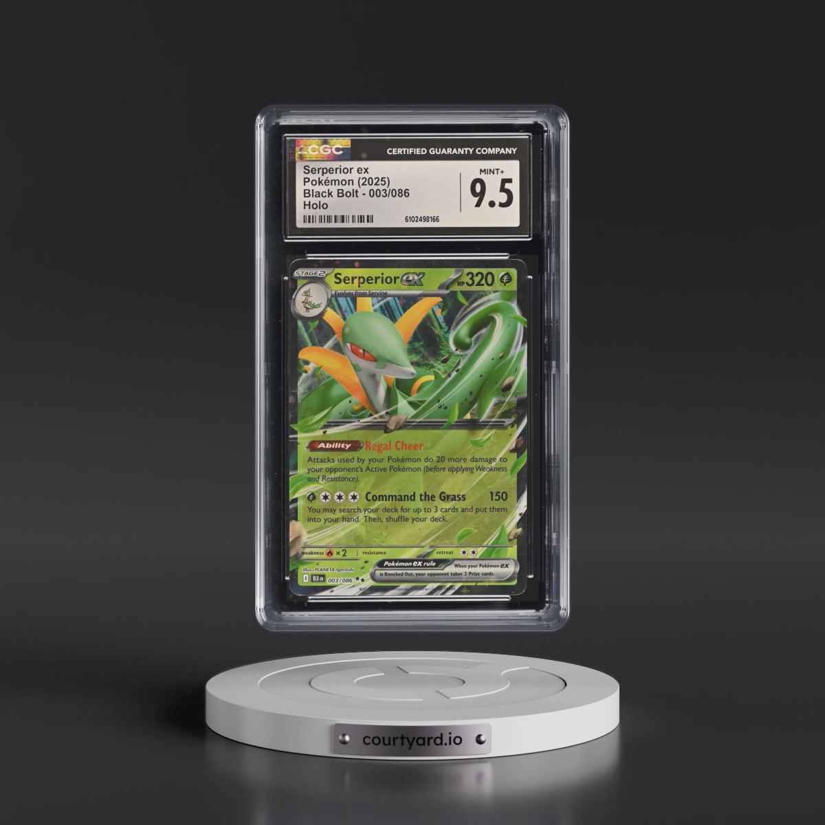 2025 Black Bolt - BLK EN #003/086 Serperior ex - Holo (CGC 9.5 MINT+)