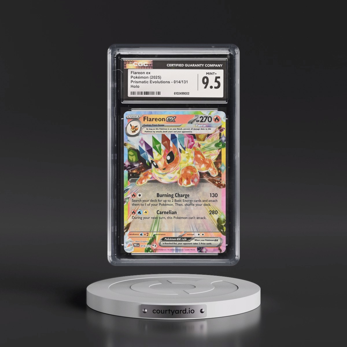 2024 Prismatic Evolutions - PRE EN #014/131 Flareon ex - Holo (CGC 9.5 MINT+)