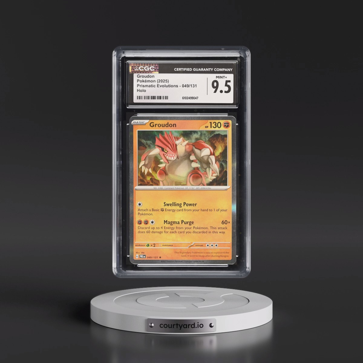 2024 Prismatic Evolutions - PRE EN #049/131 Groudon - Holo (CGC 9.5 MINT+)