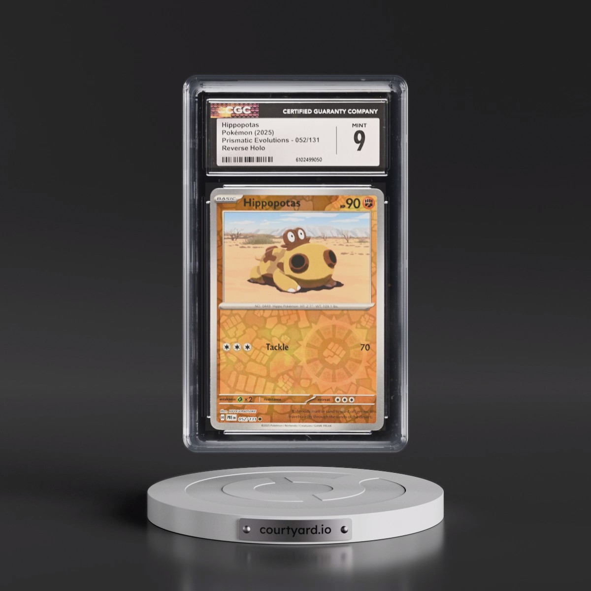 2024 Prismatic Evolutions - PRE EN #052/131 Hippopotas - Reverse Holo (CGC 9 MINT)