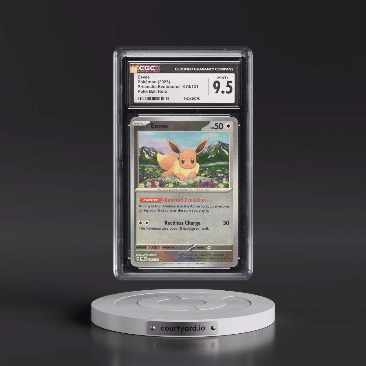2024 Prismatic Evolutions - PRE EN #074/131 Eevee - Poké Ball Holo (CGC 9.5 MINT+)