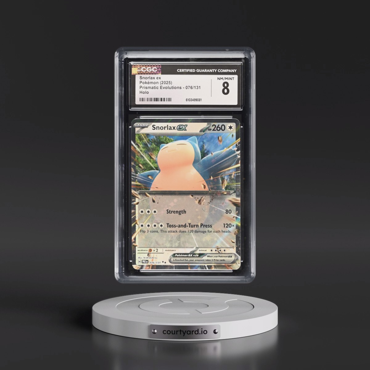 2024 Prismatic Evolutions - PRE EN #076/131 Snorlax ex - Holo (CGC 8 NM-MT)