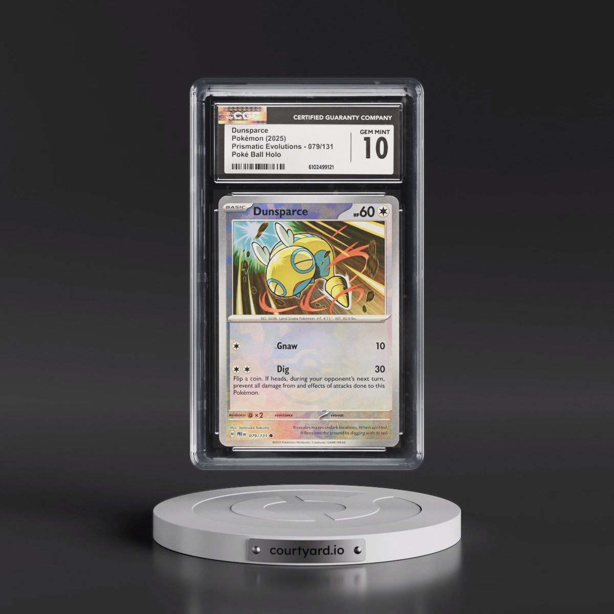 2024 Prismatic Evolutions - PRE EN #079/131 Dunsparce - Poké Ball Holo (CGC 10 GEM MINT)