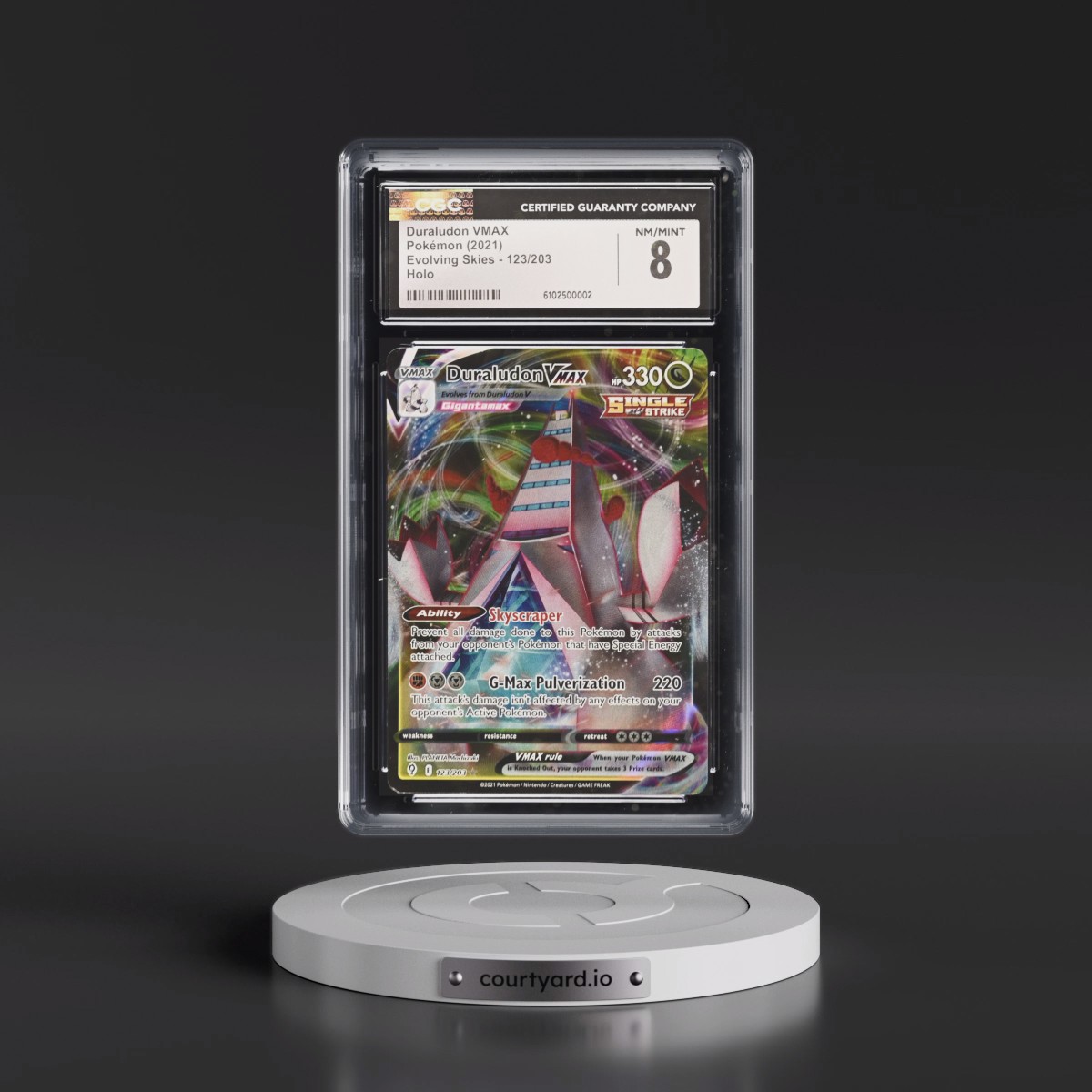 2021 Evolving Skies #123/203 Duraludon VMAX - Holo (CGC 8 NM-MT)