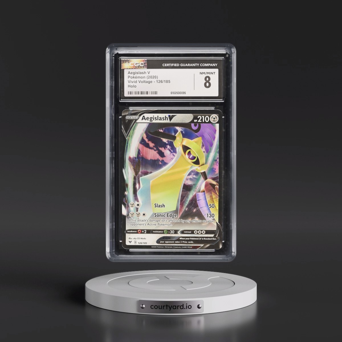 2020 Vivid Voltage #126/185 Aegislash V - Holo (CGC 8 NM-MT)