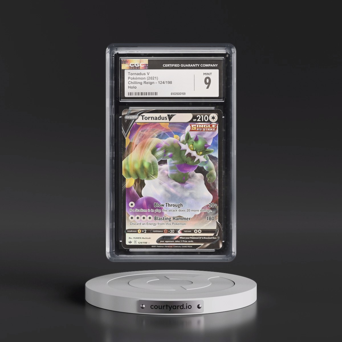 2021 Chilling Reign #124/198 Tornadus V - Holo (CGC 9 MINT)