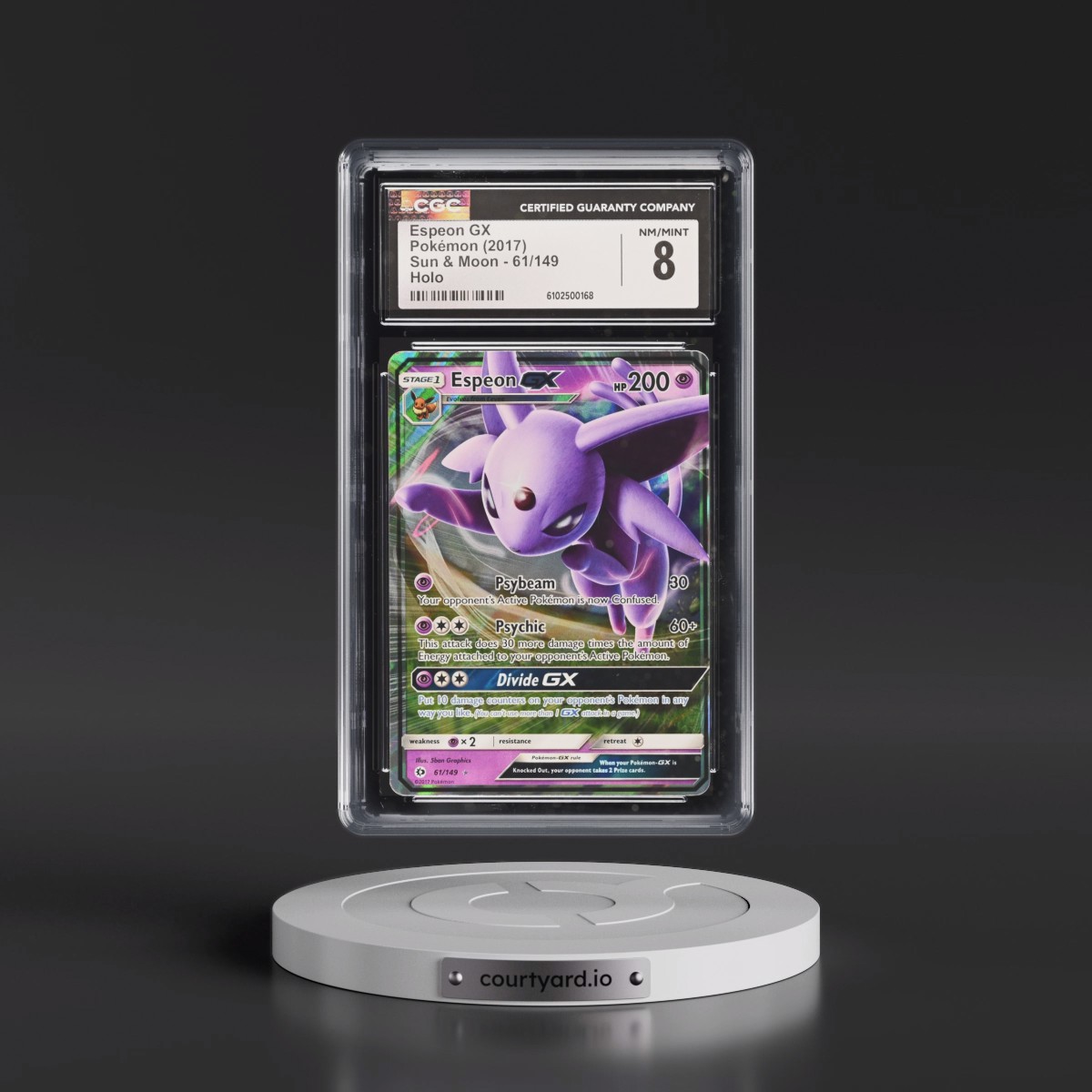 2017 Sun & Moon #61/149 Espeon GX - Holo (CGC 8 NM-MT)