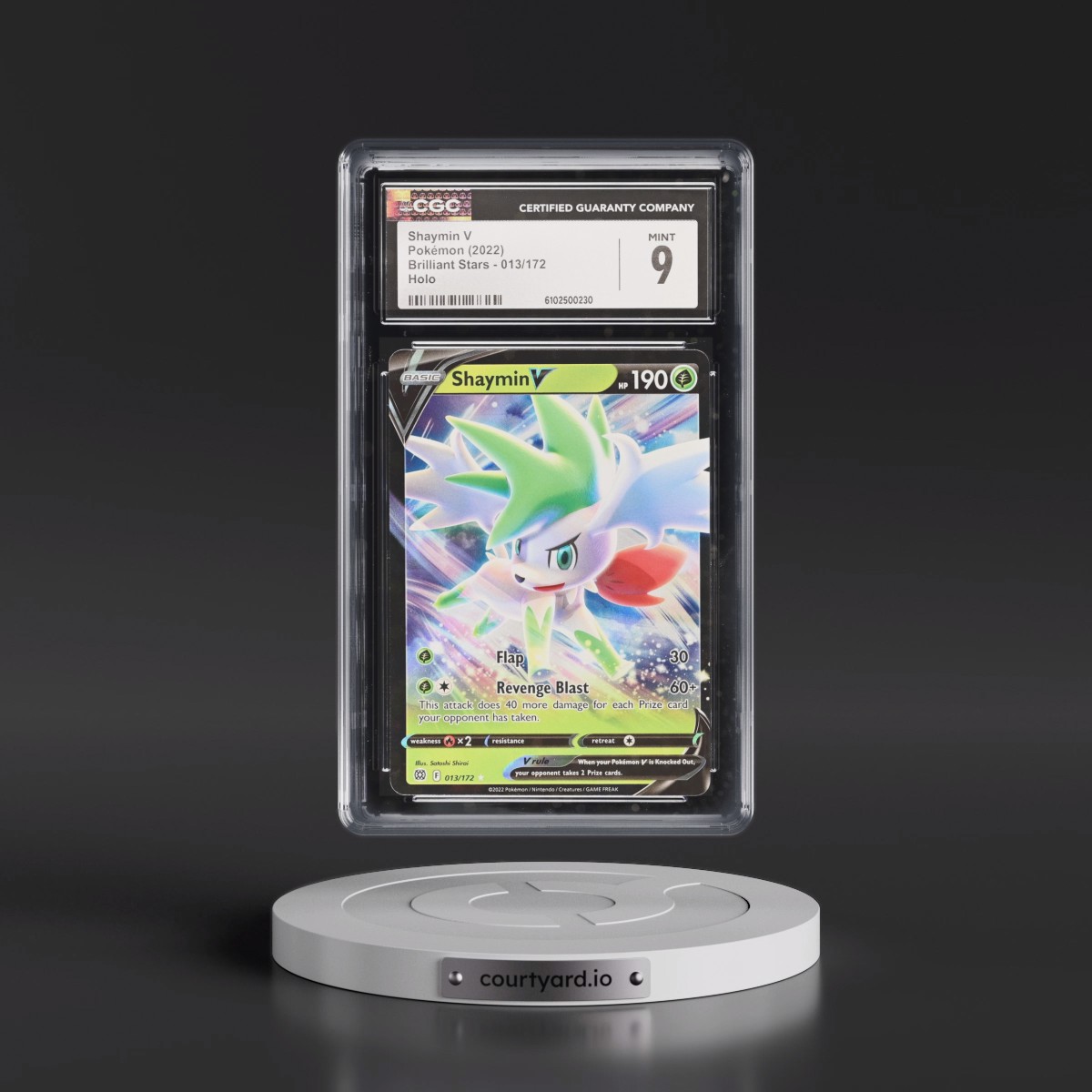 2022 Brilliant Stars #013/172 Shaymin V - Holo (CGC 9 MINT)