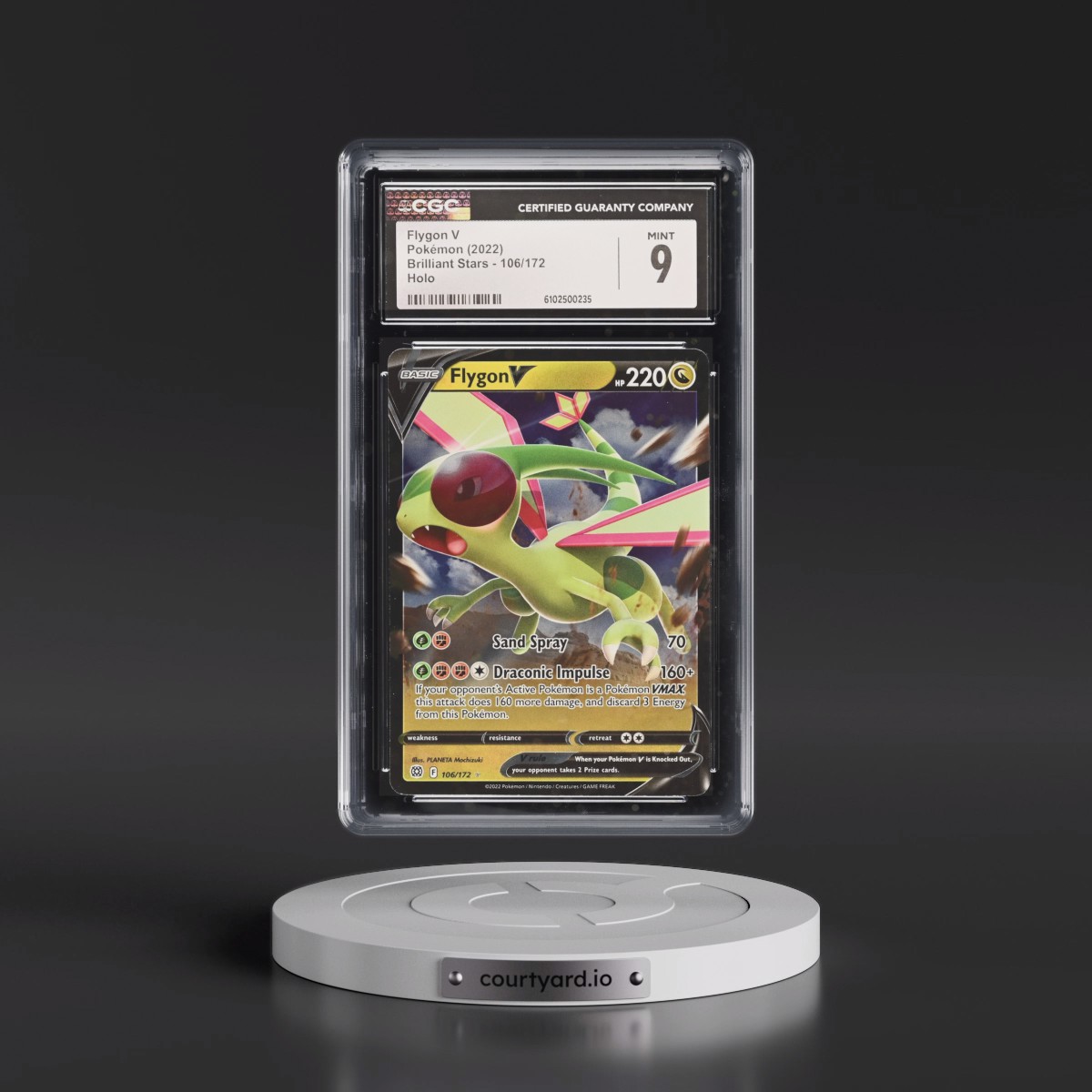 2022 Brilliant Stars #106/172 Flygon V - Holo (CGC 9 MINT)