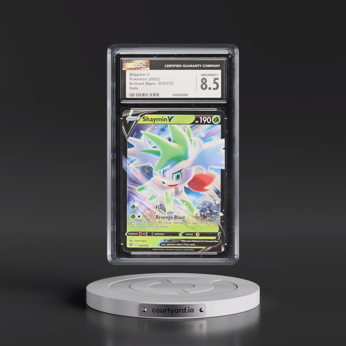 2022 Brilliant Stars #013/172 Shaymin V - Holo (CGC 8.5 NM-MT+)