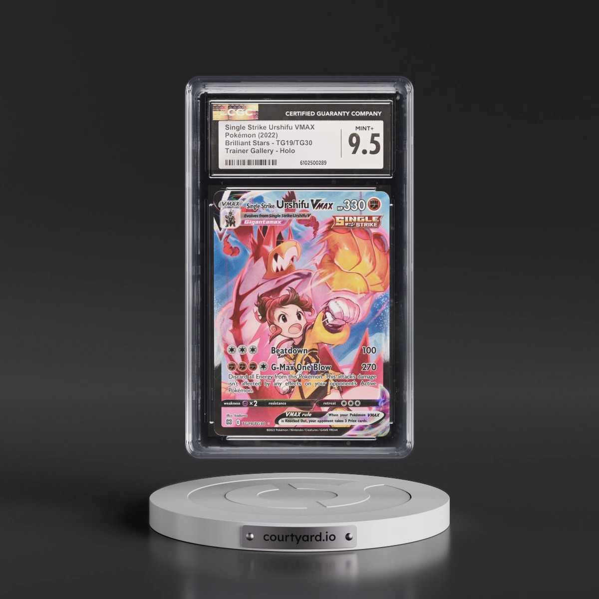 2022 Brilliant Stars #TG19/TG30 Single Strike Urshifu VMAX - Trainer Gallery Holo (CGC 9.5 MINT+)