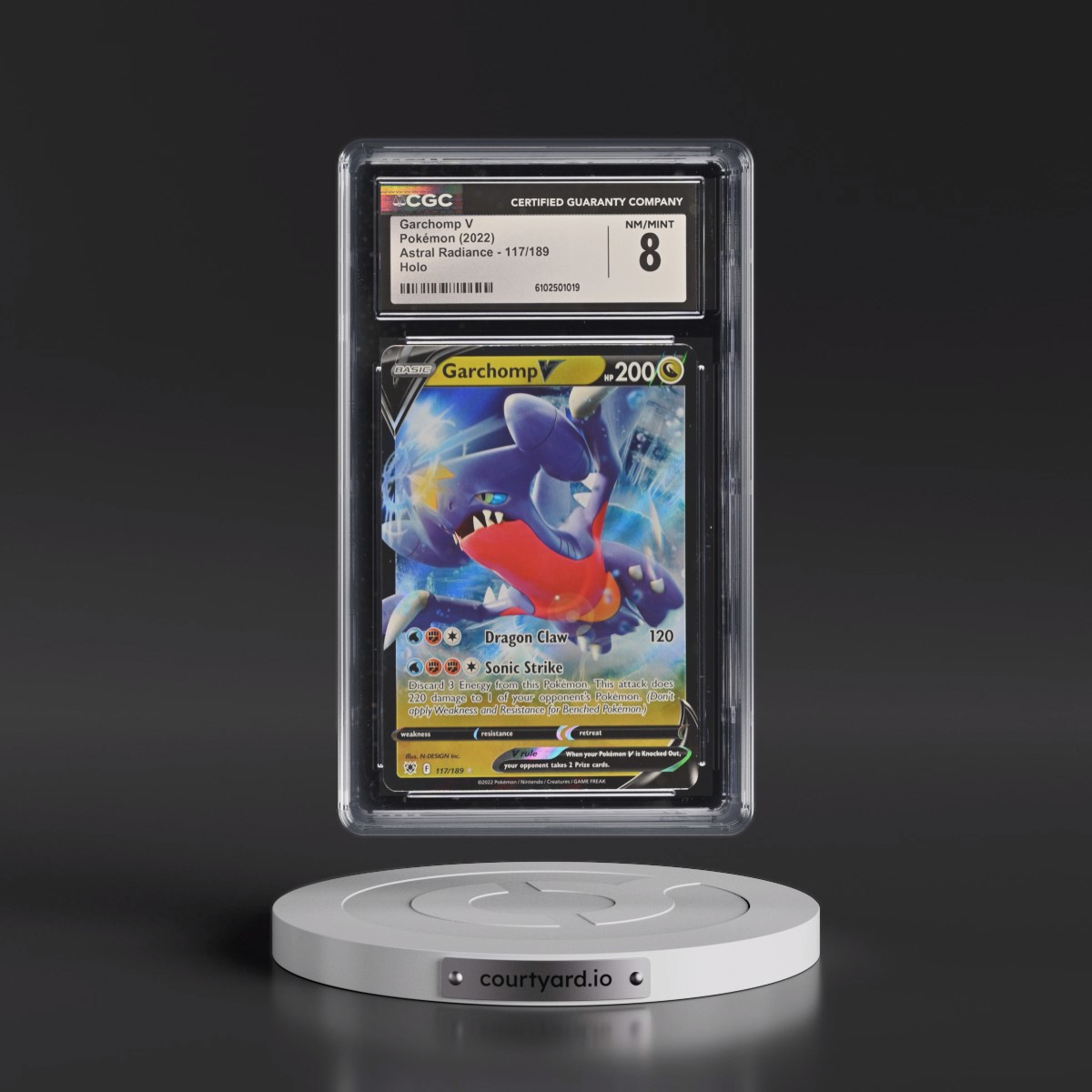 2022 Astral Radiance #117/189 Garchomp V - Holo (CGC 8 NM-MT)
