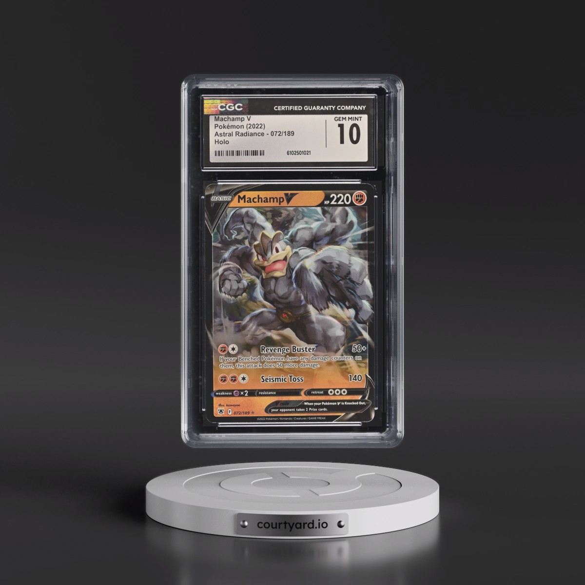 Astral Radiance #072/189 Machamp V - Holo (CGC 10 GEM MINT)