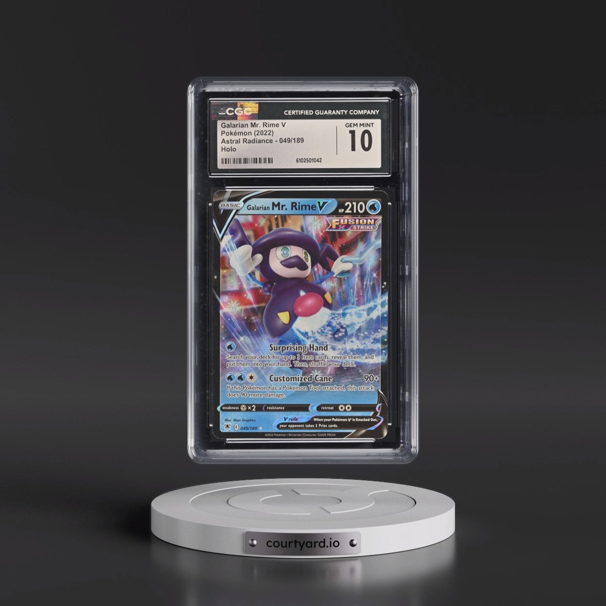 2022 Astral Radiance #049/189 Galarian Mr. Rime V - Holo (CGC 10 GEM MINT)