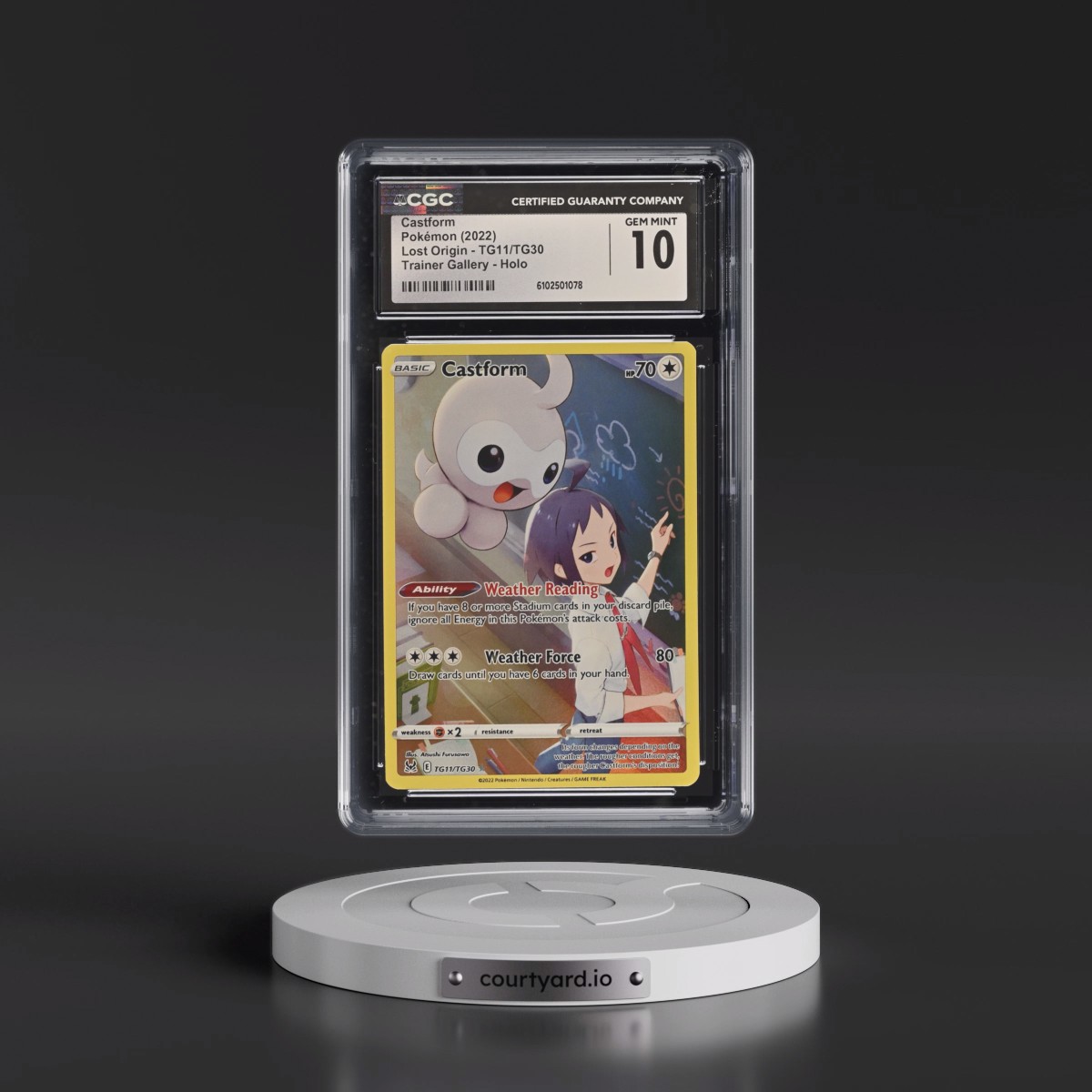 2022 Lost Origin #TG11/TG30 Castform - Trainer Gallery Holo (CGC 10 GEM MINT)