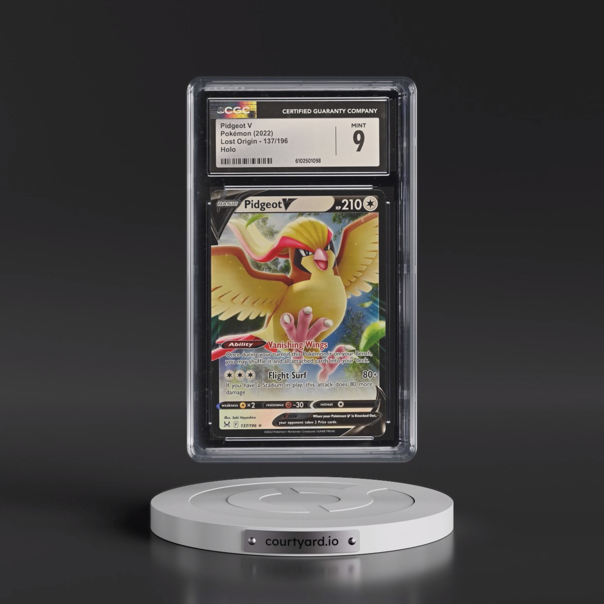2022 Lost Origin #137/196 Pidgeot V - Holo (CGC 9 MINT)