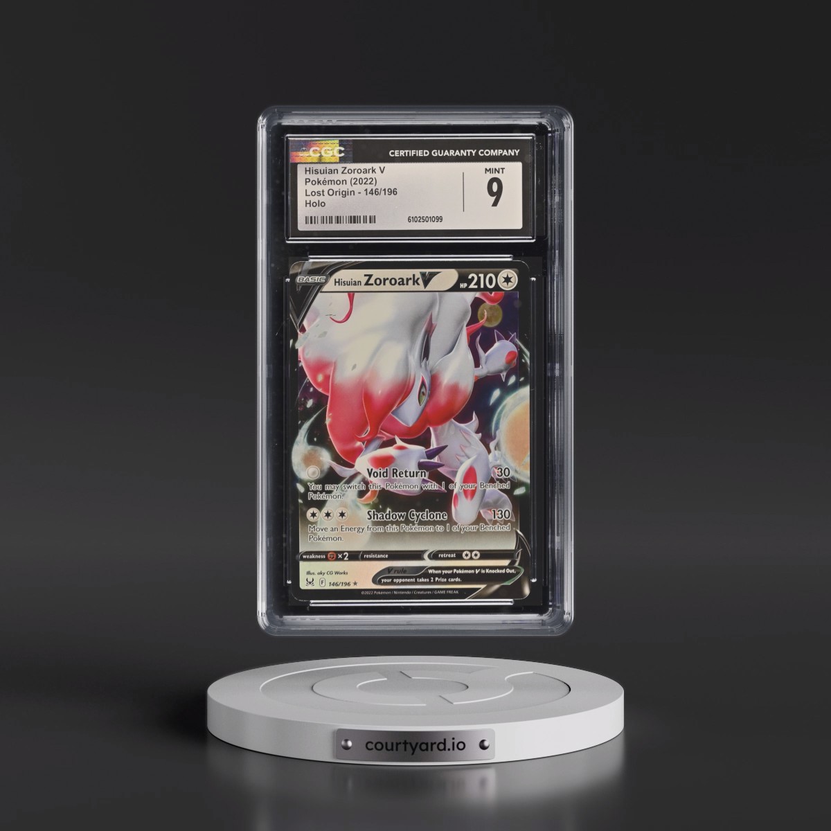 2022 Lost Origin #146/196 Hisuian Zoroark V - Holo (CGC 9 MINT)
