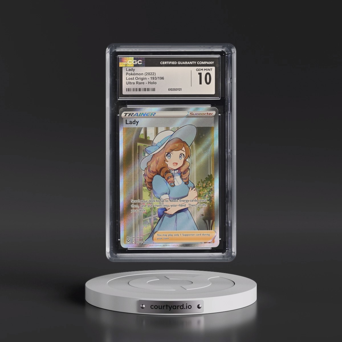 2022 Lost Origin #193/196 Lady - Ultra Rare Holo (CGC 10 GEM MINT)