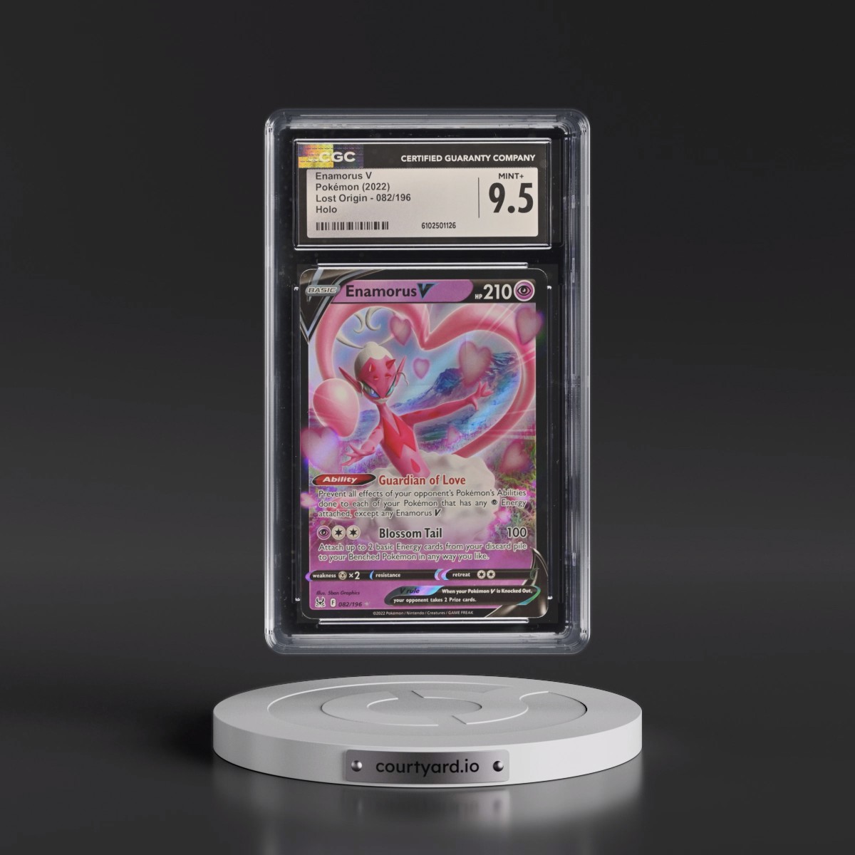 2022 Lost Origin #082/196 Enamorus V - Holo (CGC 9.5 MINT+)