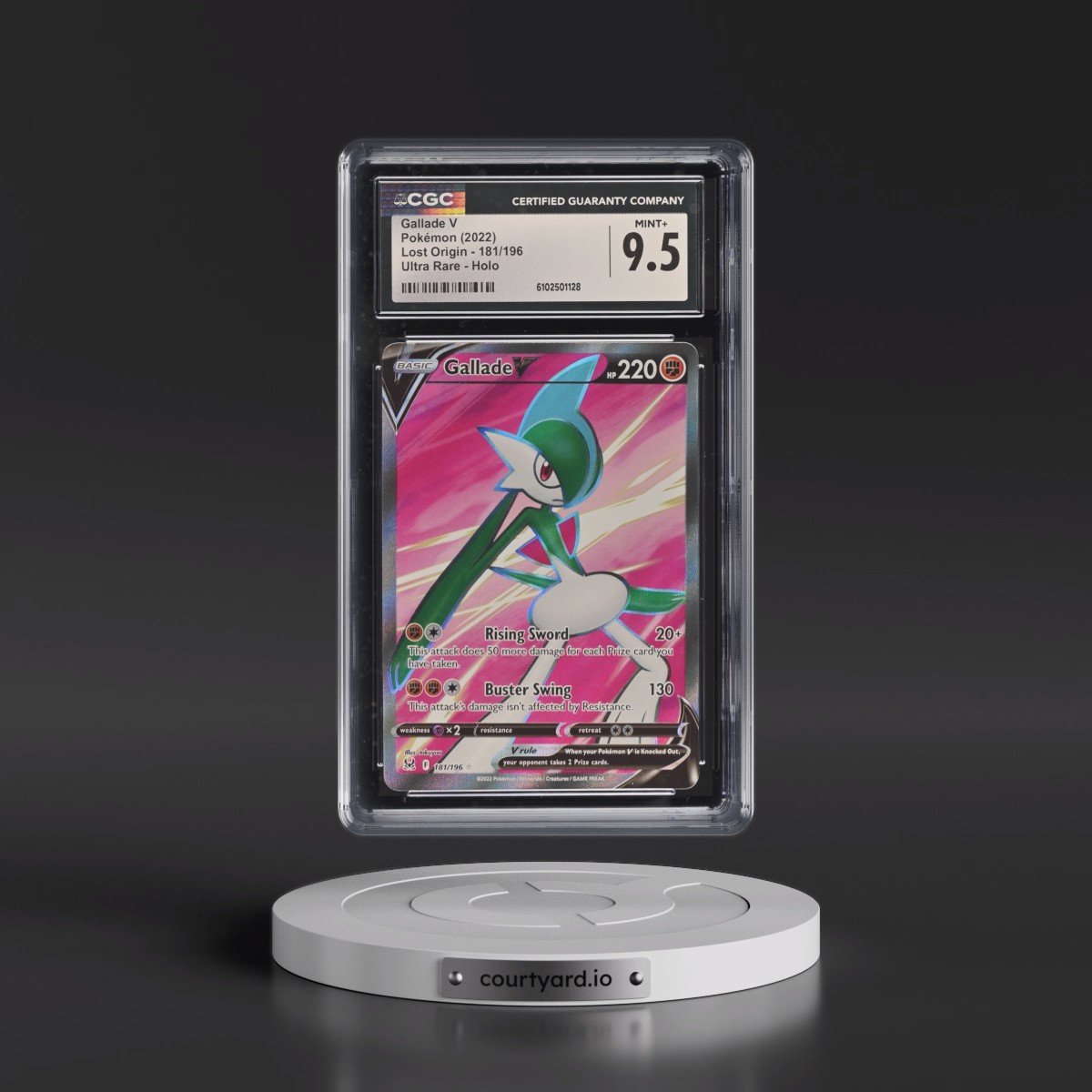 2022 Lost Origin #181/196 Gallade V - Ultra Rare Holo (CGC 9.5 MINT+)