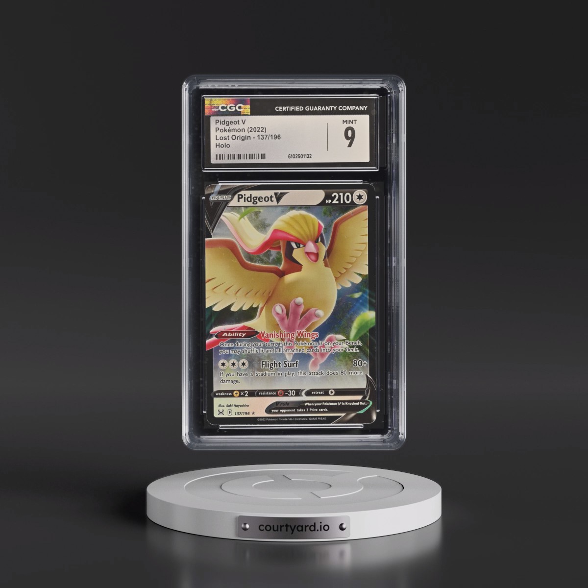 2022 Lost Origin #137/196 Pidgeot V - Holo (CGC 9 MINT)