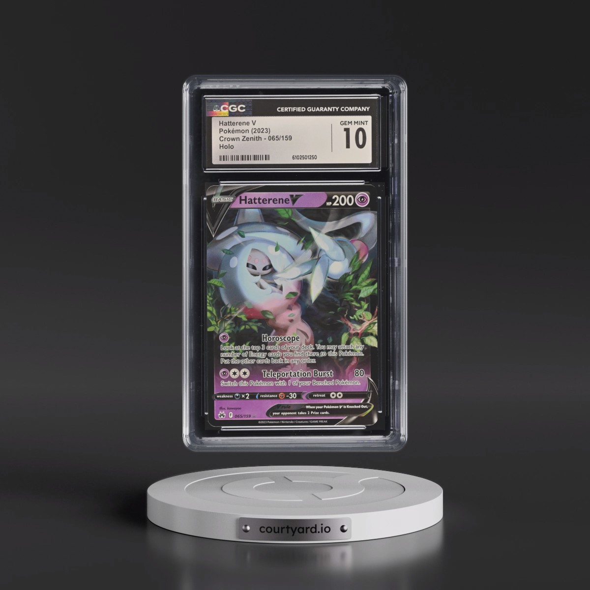 2023 Crown Zenith #065/159 Hatterene V - Holo (CGC 10 GEM MINT)