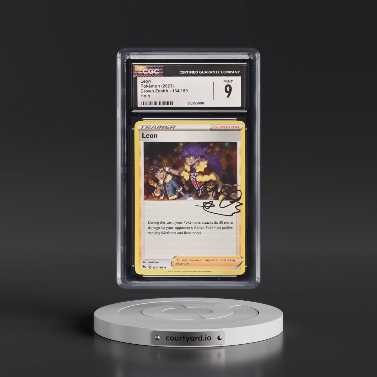 2023 Crown Zenith #134/159 Leon - Holo (CGC 9 MINT)