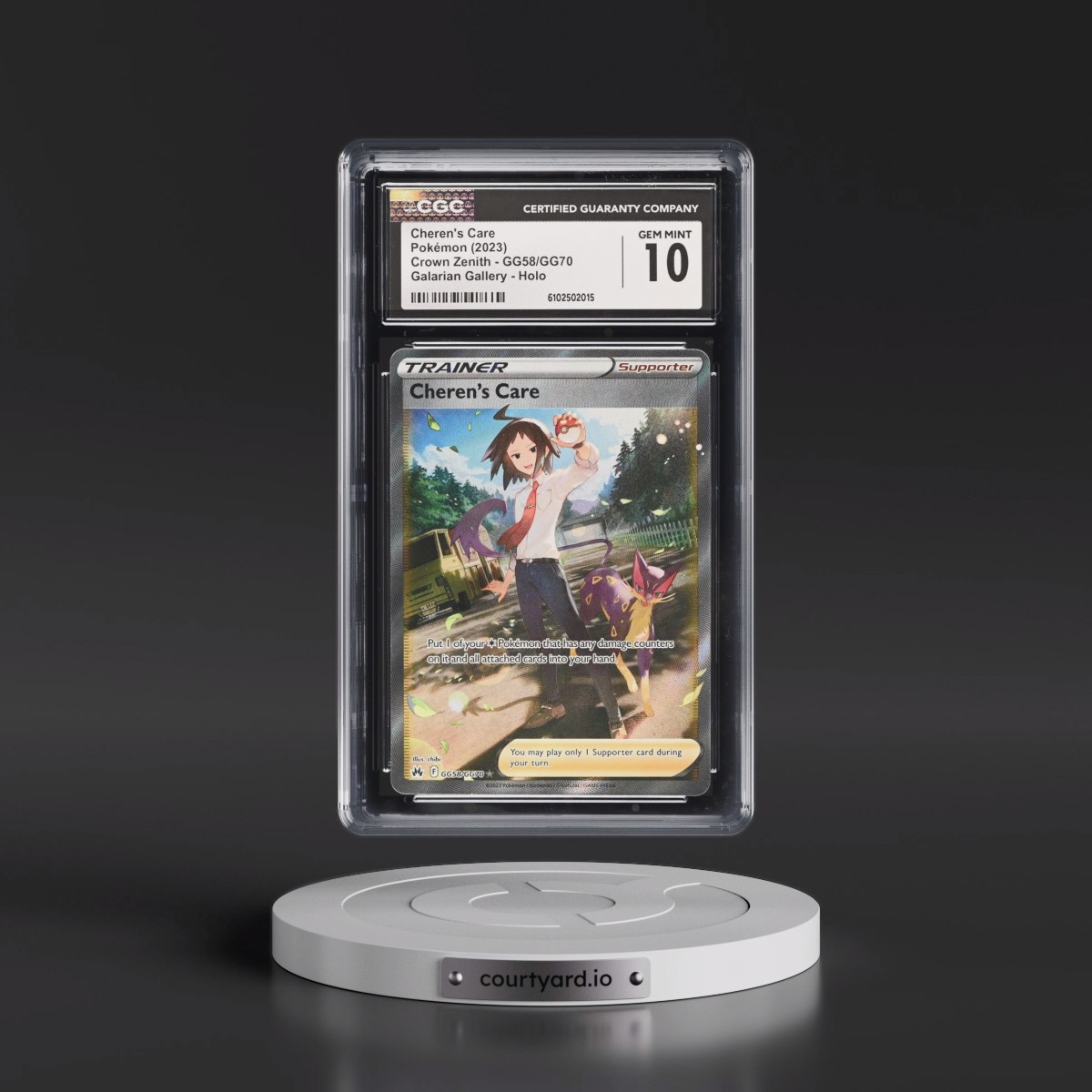 2023 Crown Zenith #GG58/GG70 Cheren's Care - Galarian Gallery Holo (CGC 10 GEM MINT)