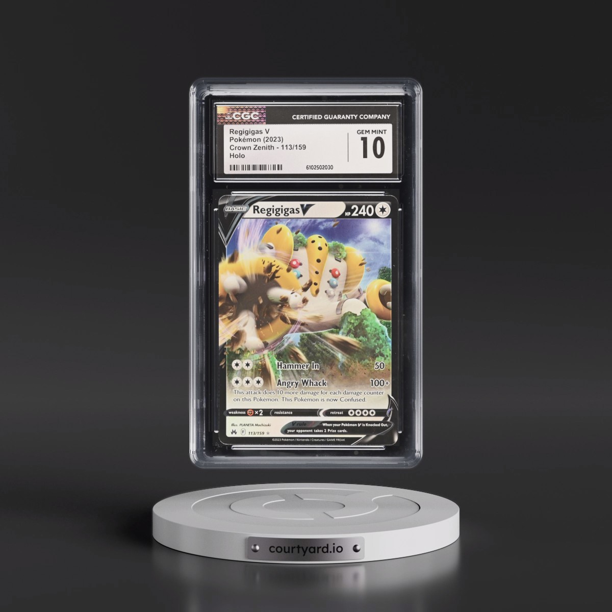 2023 Crown Zenith #113/159 Regigigas V - Holo (CGC 10 GEM MINT)